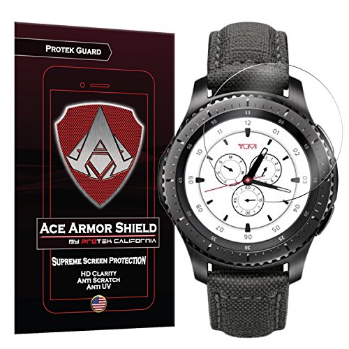 Ace Armor Shield Protek Guard (2 Pack) Screen Protector for The Samsung Gear S3 Tumi with Free Lifetime Replacement Warranty