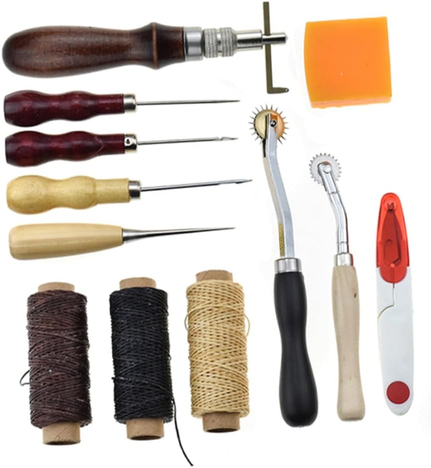Uonlytech Leather Hand Craft Kit DIY Sewing Tool Accessories for Home