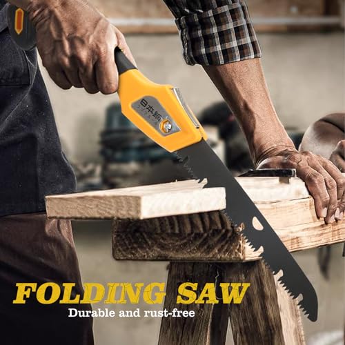 Folding Camping Saw Pruning Hand Saw, Portable Survival Saw Backpacking Tree Limb Cutter Garden Pruner tool for Camping, Dry Wood and Trees by Rakukiri - Image 4