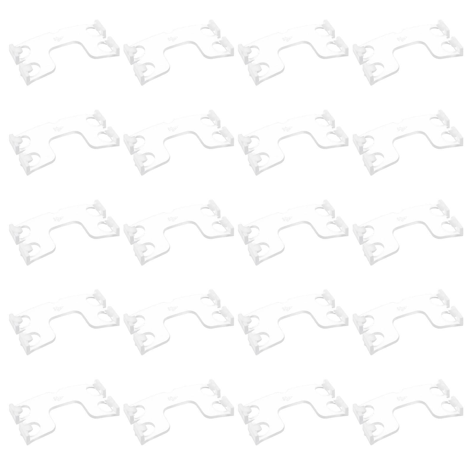 Briny River 20Pcs Venetian Blind Plastic Slat Clips For Metal Or Plastic Blinds Up To 25Mm Wide