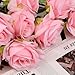 Beksodi 10 Pcs Artificial Rose Flowers, Fake Rose Long Stem Bouquet, Realistic Silk Pink Rose, Faux Roses for Valentine's Day Parties and Wedding Decoration (Light Pink)