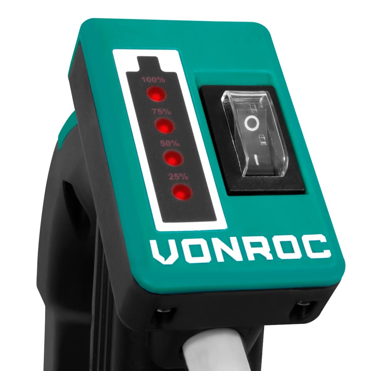 VONROC Pompa Sommersa per Barile da Pioggia 12V | Senza Fili, 1500 l/h, Batteria e Caricabatterie Inclusi | Irrigazione Giardino, Orto, Piscina, Barca | Pompa Acqua Portatile