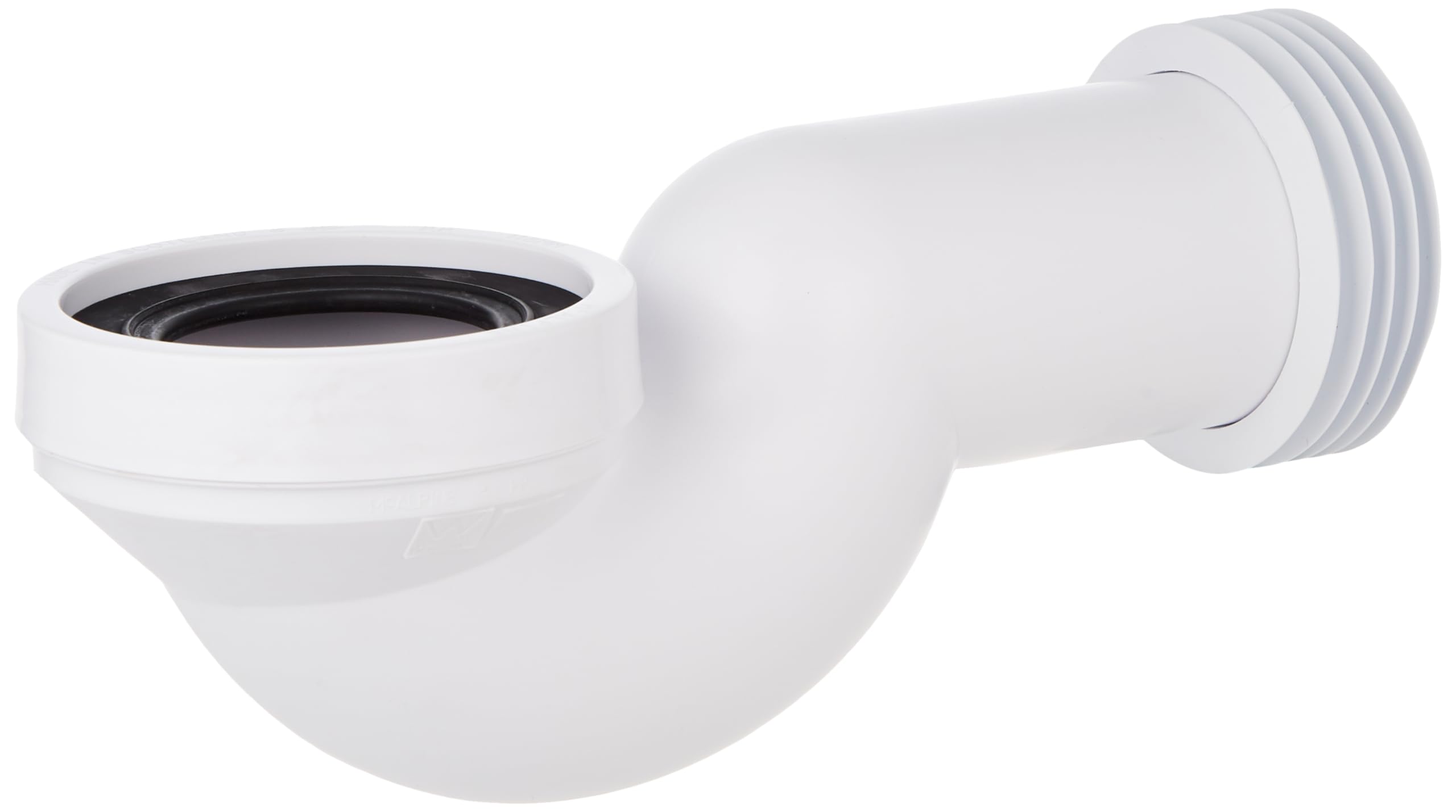 Mcalpine Wc-Conq 90Deg Space Saving Bend Adjustable Length Pan Connector 4"/110Mm In Iron White
