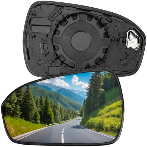 LOIYLLEN Driver Side Mirror Replacement for Ford Fusion 2016 2017 2018 2019 2020 2021 - Left Side Mirror Glass, Rear View Mirrors Glass with Blind Spot