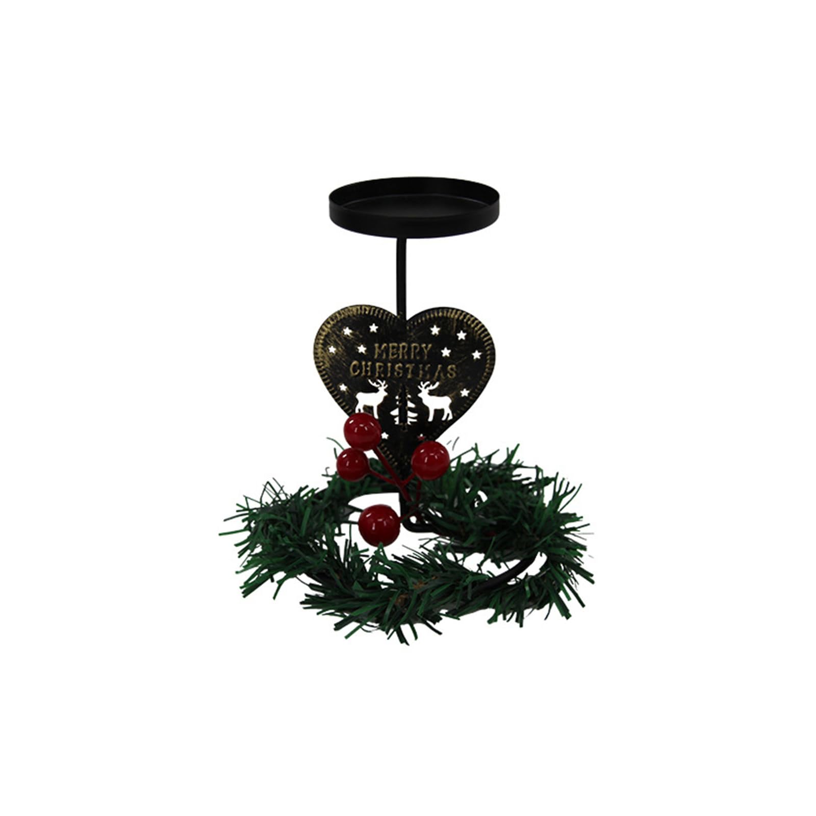 Elnwnnkc Iron Christmas Holders, Tabletop Decoration with Holders Candlestick Ornament for Christmas Home Decorations Tealight