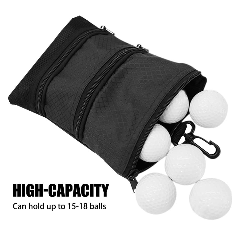 DONGKER Tasca Golf,Borsa Pallina da Golf con Chiusura Cerniera e Gancio per Ingranaggi per Esterni