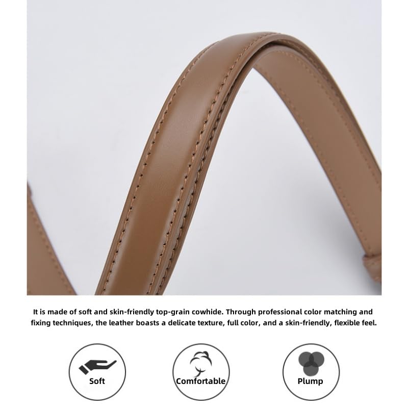 Women Genuine Leather Skinny BeltTrendy Elegant Adjustable Thin Ladies Waist Belts for Pants Jeans Dresses3