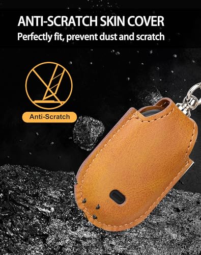 Funda de cuero para Samsung Galaxy SmartTag 2 de Foluu con llavero paquete de 2 7