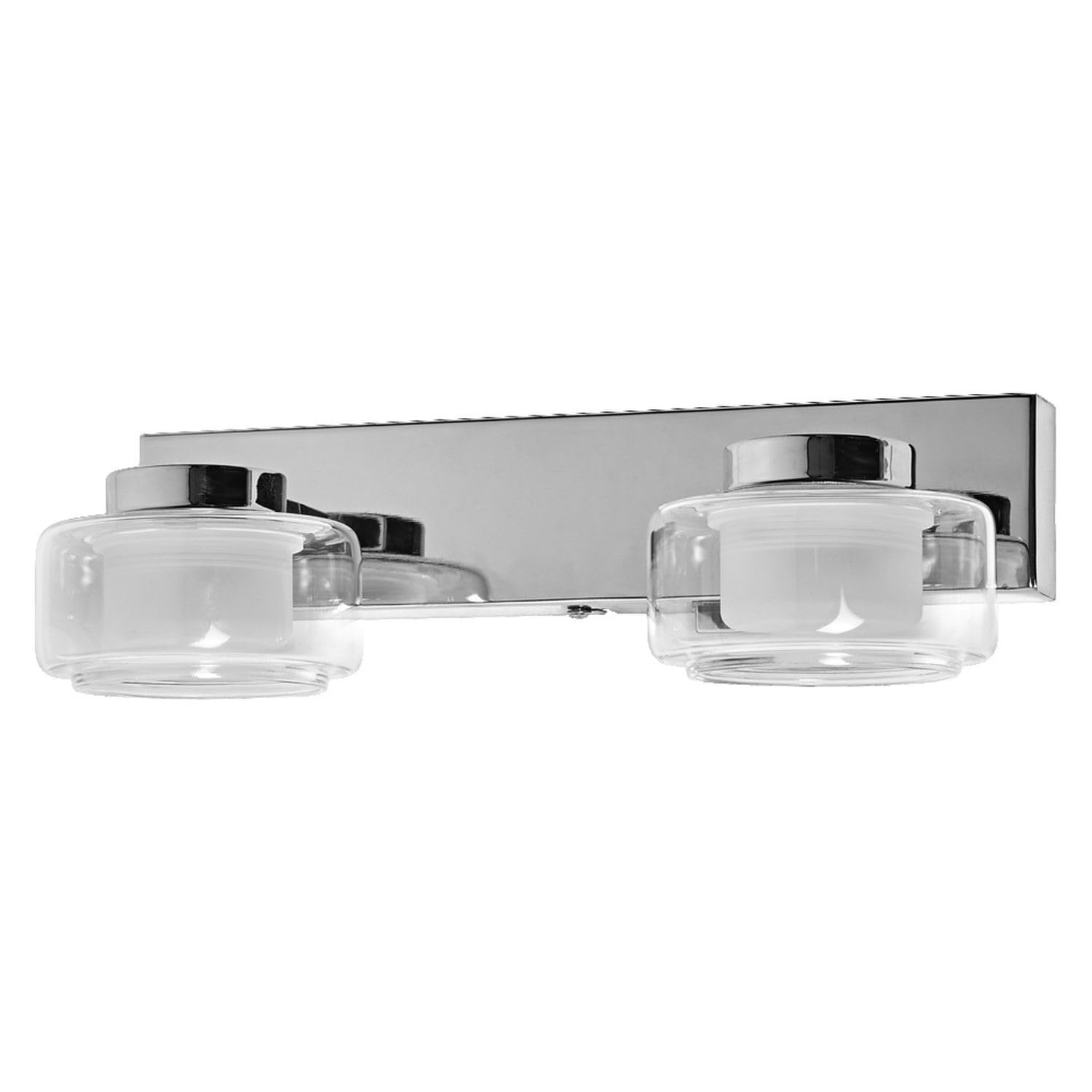 Licht-Erlebnisse LED Wandleuchte Metall Glas Chrom 3000-4000 K Click-CCT IP44 modern Bad Flur Schlafzimmer Treppenhaus B:30 cm Wandlampe Badezimmer
