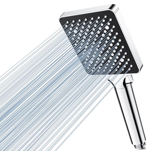 Magichome High Pressure Shower Head with 6 Spray Modes Power Handheld Shower Head for Low Water Pressure Easy Installation & Chrome Finish