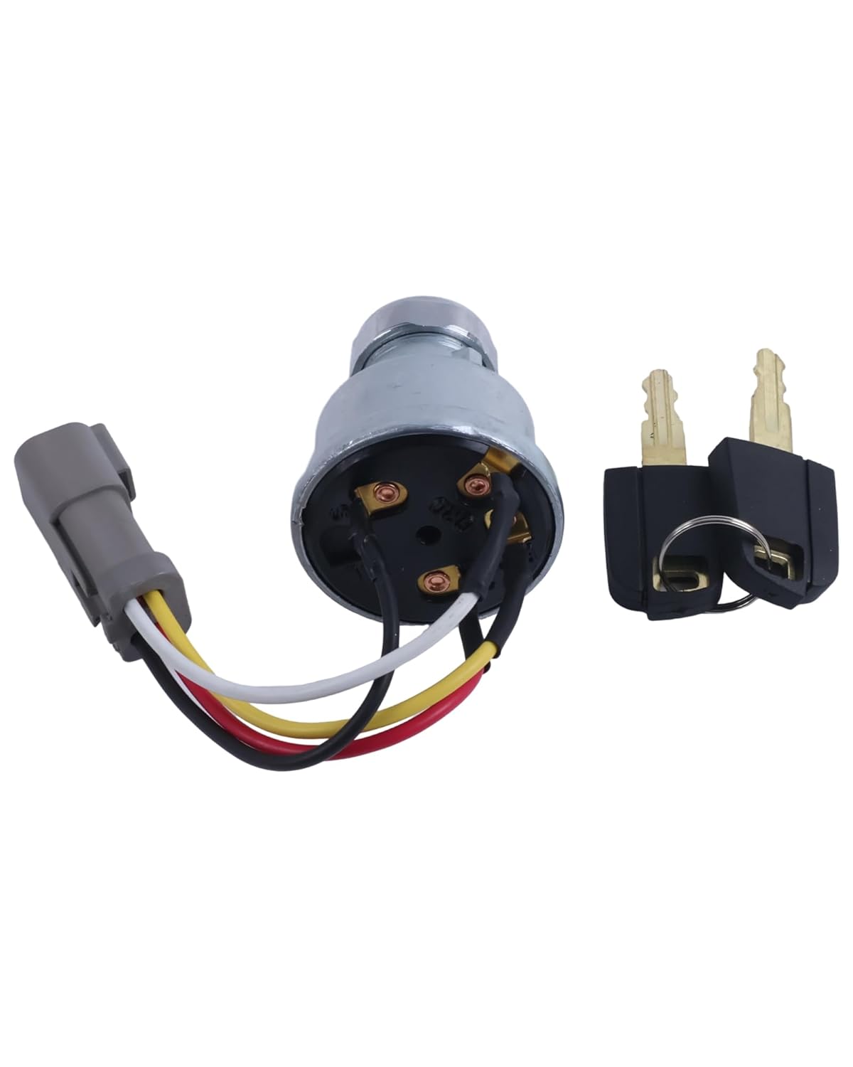 FridayParts Start Switch Assembly 110-7887 1107887 with 2 Keys Compatible for Caterpillar CAT 725 730 735 740 414E 416E 420D 422E Replacement