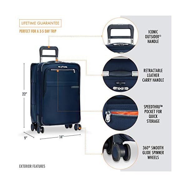 Briggs & Riley Baseline 22 inch Softside Carry On Luggage with Spinner
