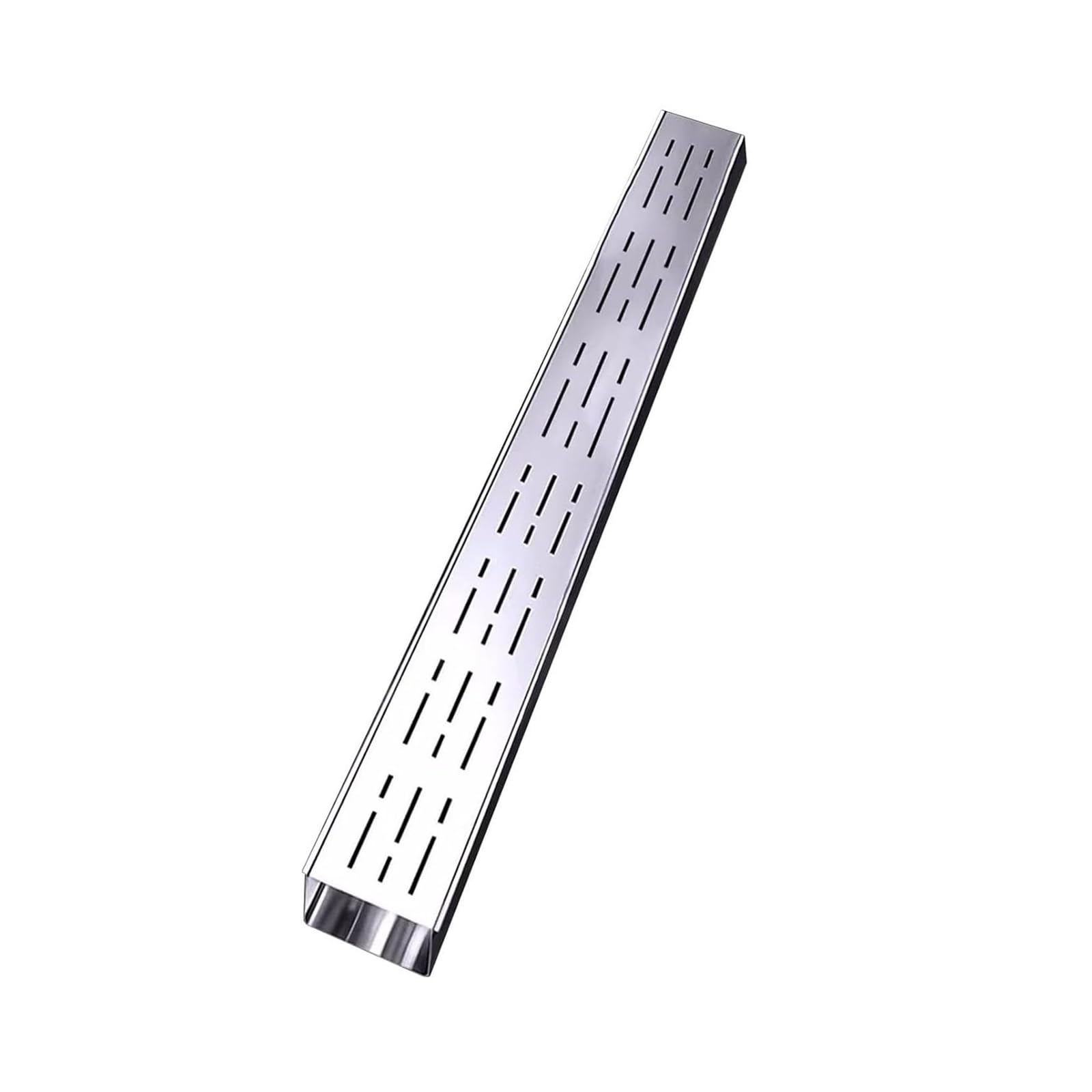 GLDYTVF Narrow Channel Drain GrateStainless Steel Trench Drain System for Outdoor Patio Yard DrivewayShallow Drain Kit (H3*W20CM/H1.18*W7.87IN)