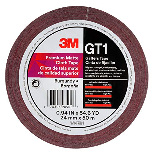 Image of 3M 98502 Tape GT1 24 mmx50 M 11 mil, Burgundy