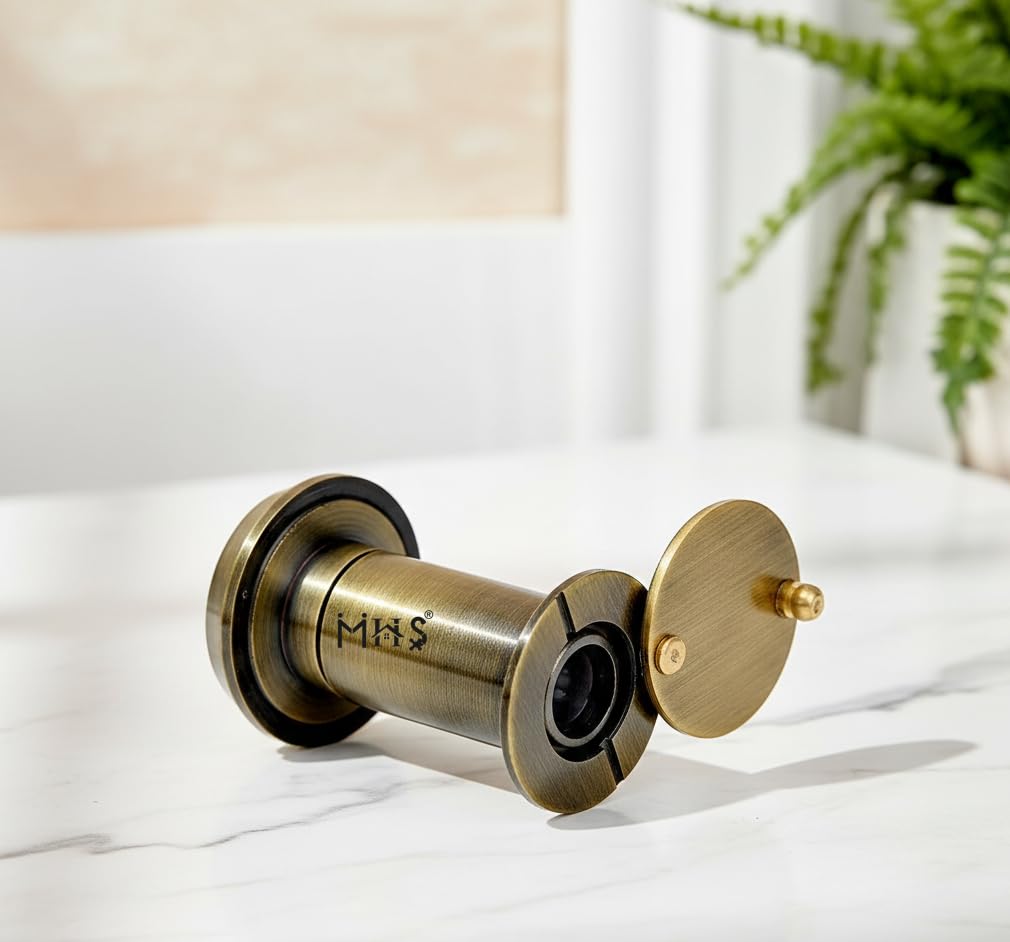 Brass Door Viewer with Privacy Flap - 180° View -3 Brass Door Viewer with Privacy Flap - 180° View -3