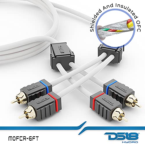 DS18 Marine Audio Excellence Bundle - RKS-BT Rocker Switch Audio Streamer with MOFCR-6FT 2 Channel RCA Cable for Crisp Sound, Superior Connectivity & Durability - Amplify Signals, Streamline Control - image 7