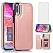 Asuwish Compatible with Samsung Galaxy A50 A50S A30S Wallet Case Tempered Glass Screen Protector Card Holder Cover Stand Flip Leather Phone Cases for Glaxay A 50 50S 30S Gaxaly S50 50A SM A505G Pink