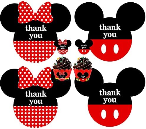 Mickey Minnie Mouse Stickers Thank You Labels 2.38 x 2 inch ...