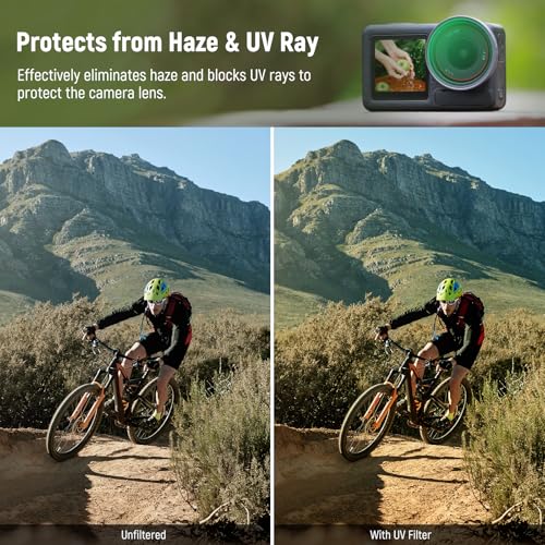 NEEWER UV Filter Compatible with DJI Osmo Action 5 Pro / 4/3, Snap On Multicoated HD Glass Protective Action Camera Lens Filter Reduces Haze & UV Rays, FL-A70 - image 3