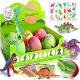 Bath Bombs for Kids with Surprise Toys Inside - XXL Dinosaur Toys Bath Bomb Gift, Gentle and Kids Safe Spa Bath Fizz Balls Kit.Christmas or Birthday Gift for Girls and Boys