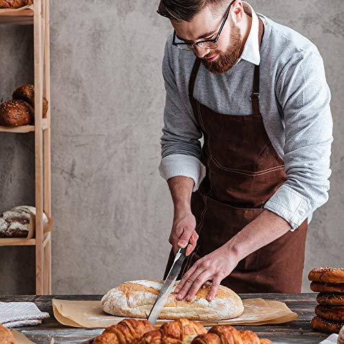 Oxford Chef Bread Knife 8 Inch Serrated Damascus- Japanese- Vg10 Super Steel 67 Layer High Carbon Stainless Steel-Razor Sharp, Stain & Corrosion Resistant, & Awesome Edge Retention #TOP5