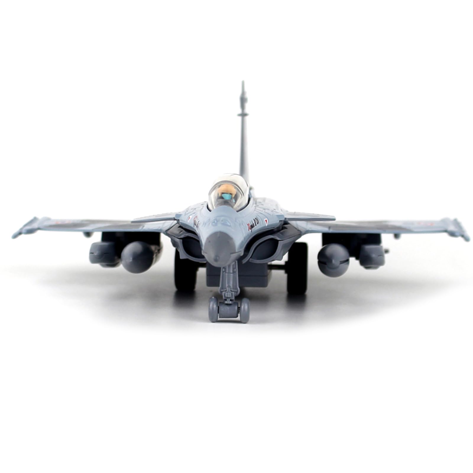 TECKEEN Modèle d'avion de Chasse Rafale B de la Force Aérienne en Camouflage en Alliage Modèle 1:100 Simulation d'Exposition Scientifique