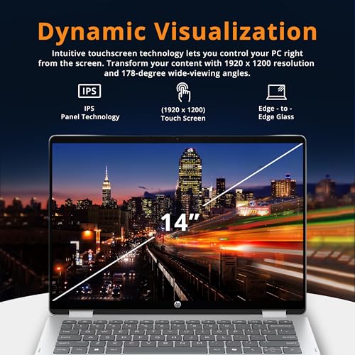 Image of HP OmniBook 5 Flip 2-in-1 14 inch 2K Touchscreen Laptop, Intel 7 150U, 16GB LPDDR5, 1.16TB Storage (1TB SSD+160GB Docking Station Set), Intel Graphics, Backlit Keyboard, Copilot, Win 11 Pro, Silver
