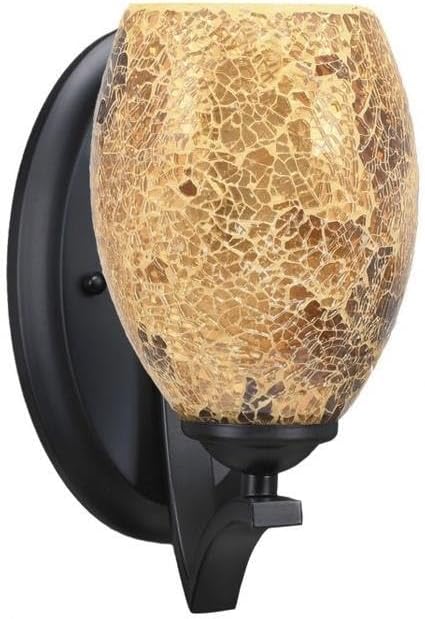 Toltec Lighting Zilo 1 Light Wall Sconce in Matte Black (551-MB-4175)