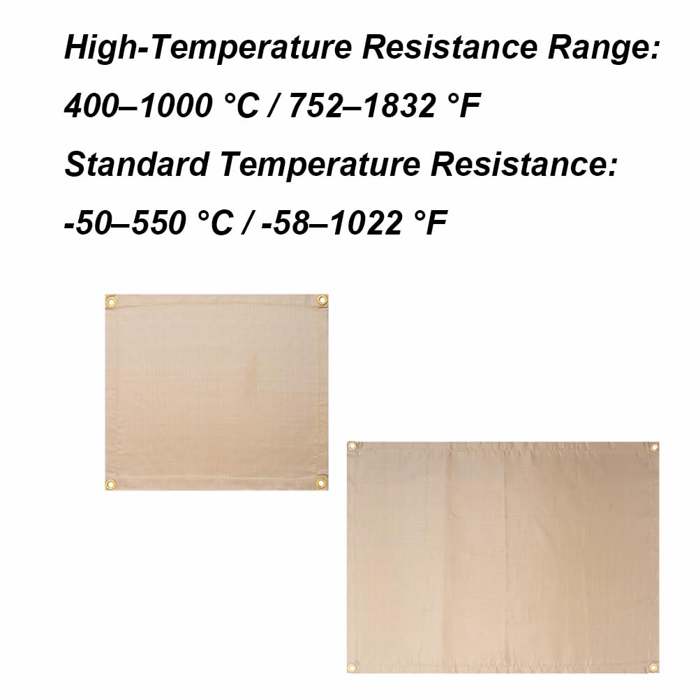 80 x 120 cm Tapis anti-étincelles pour poêles de cheminée, ignifuge 1000 °C