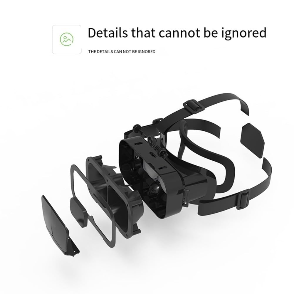 VR Headset for Phone with Controller, Immersive 3D VR-Glasses Adjustable VR Virtual Reality-Goggles, Fit for 4.7-7 inch Smartphone, VR Glasses for TV, Movies, Video Games