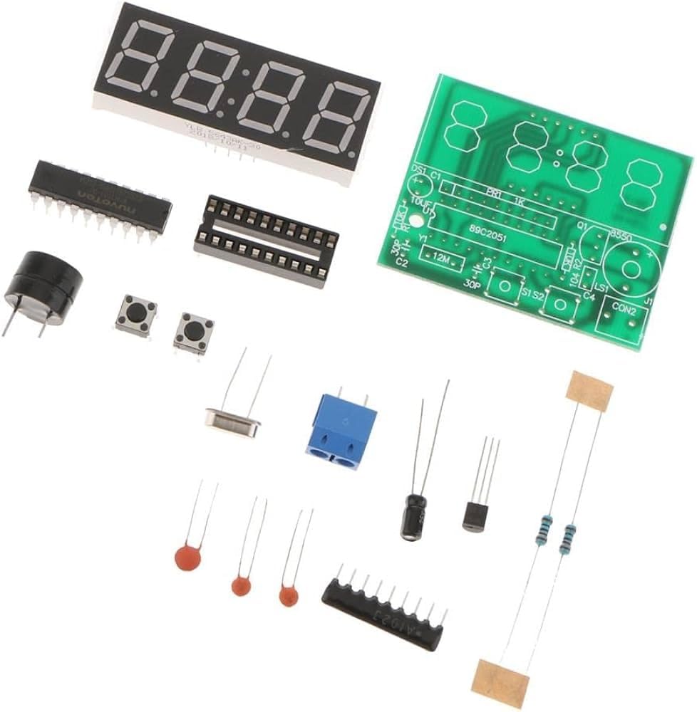 Digital 4 Bit AT89C2051 Electronic Clock DIY Kit-image-43