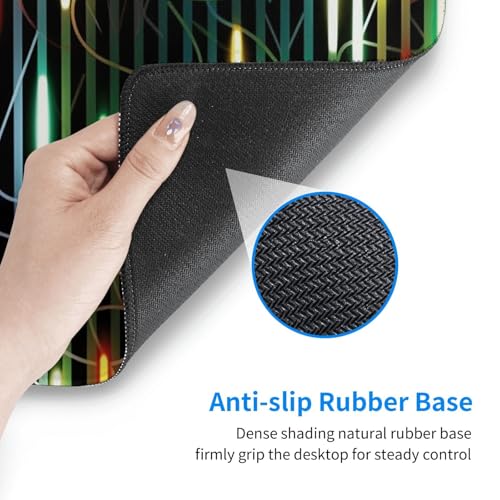 Tapis de bureau étendu rayé de 40x75cm pour organiser votre espace ordinateur portable