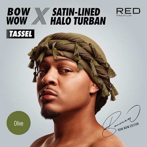 Image of Red by Kiss Bow Wow Premium Satin Mens Turban - Anti Breakage Moisture Retention, Stylish Soft Light Comfort Headwear