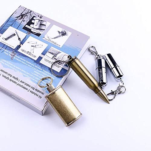 Foxtrot Capsule Lighters With Bullet Reusable Match Striker And Copper Lighter Fluid Canister #TOP2