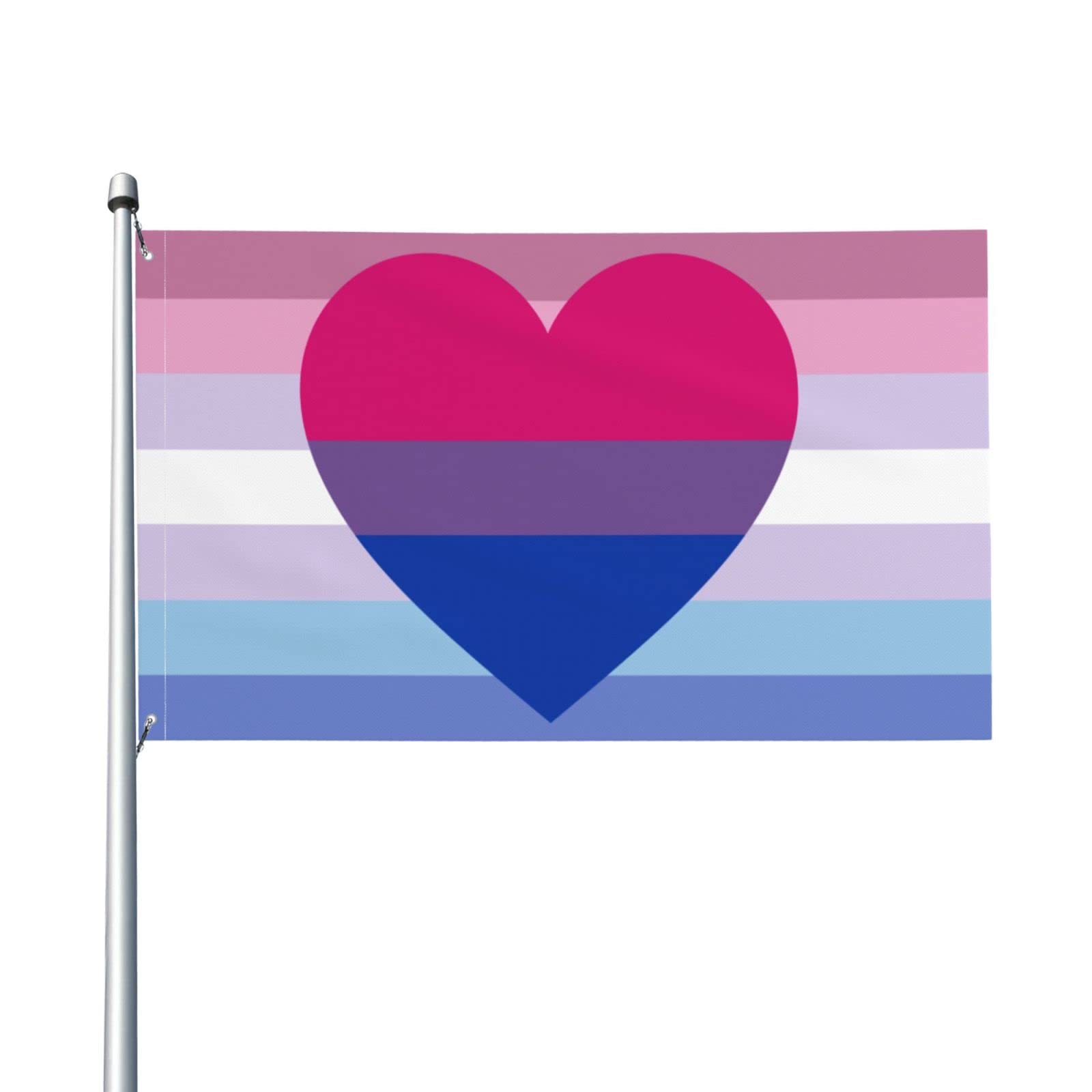 Bisexual Bigender Pride Flags Welcome Party Outdoor Outside Decorations Picks Home House Garden Yard Decor 3 X 5 Ft Large Flag