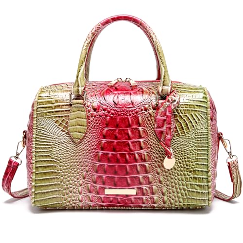 Image of Makcr Joacbv Top-Handle Crocodile Purses For Women Crossbody Leather Bags Trendy Large Capacity Tote with Shoulder Strap