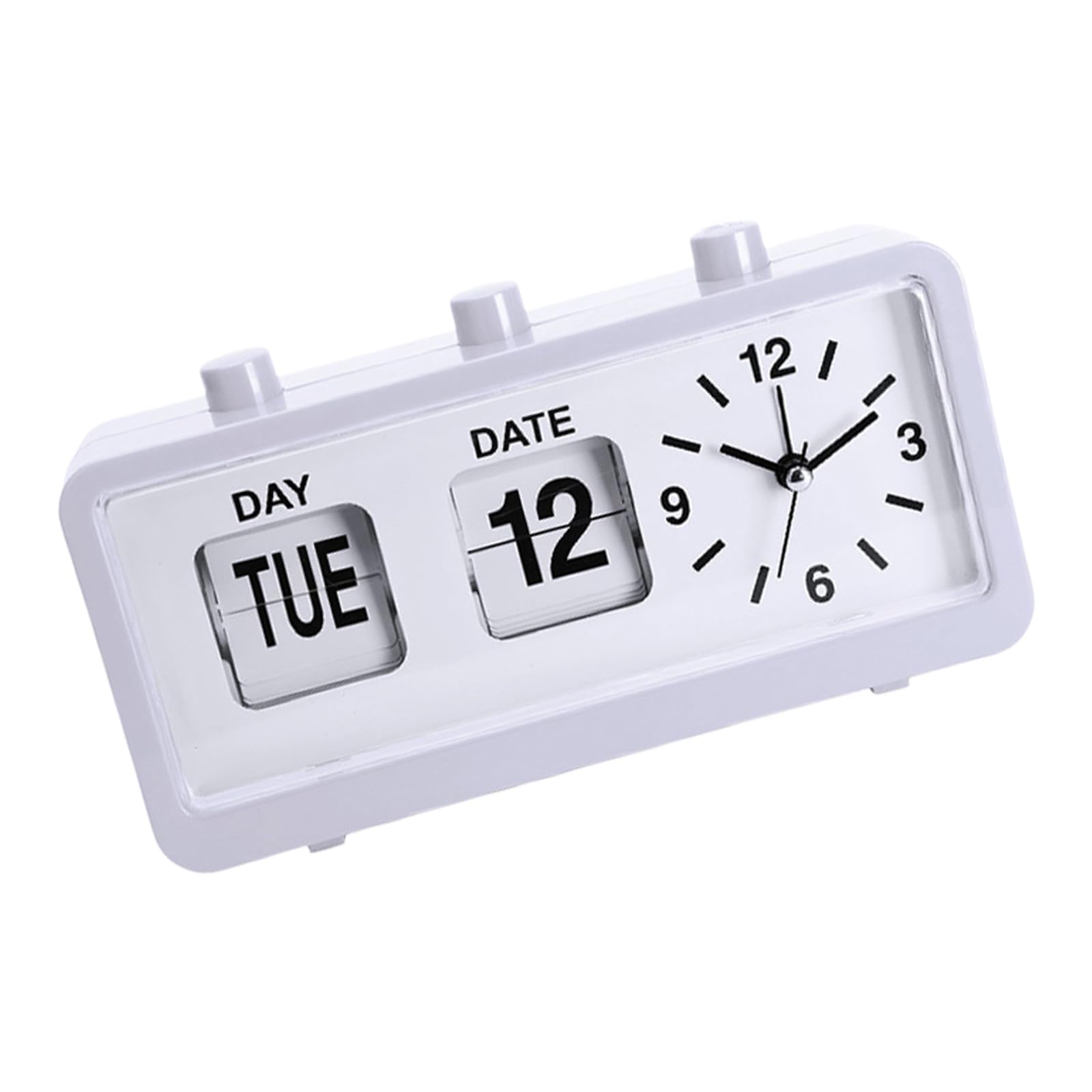 YWLUUOO Retro Mechanical Alarm Clock Manual Flipped Calendar Display for Home Decors Enthusiasts and Collectors Gift Modern Flipped Clock