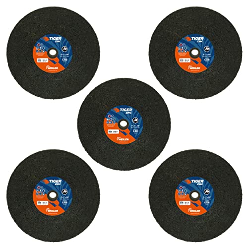 Image of Weiler 68346 Tiger ZIRC Type 1 Portable Snagging Wheel, ZA16-Q, 8 inchx1 inchx5 /8 inch, (Pack of 5)