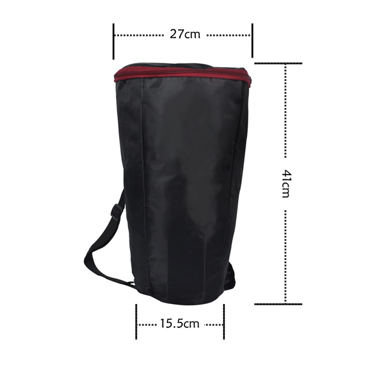 Holibanna Djembe Carry Case Drum Bag with Double Shoulder Straps for Easy Transport Durable Protection for African Instruments Black