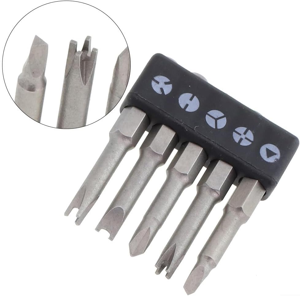 5pcs Special Shaped Screwdriver, Special haped bit set Screwdriver Insert Bits Include U Shape Y Type Triangle Inner Cross 3 Points