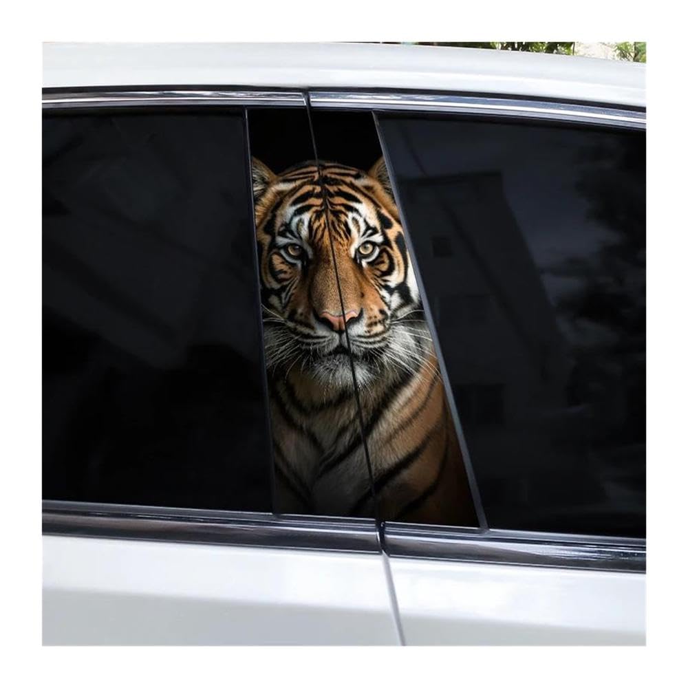 Body Parts 2pcs Car B Pillar Waterproof Decal Vinyl DIY Ferocious Animal(N)