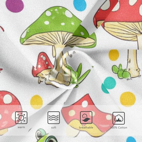 Wusikd Cute Mushrooms Boys' Underwear Cotton Frogs Boys Briefs Soft Toddler Underwear 2T3