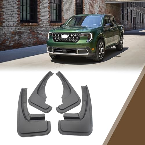Image of Set of 4 Pcs Mud Flaps Splash Guards Mudguards Mudflaps Fit for Ford Maverick 2022 2023 2024 Mud Splash Guards Front and Rear (Driver and Passenger Sides)