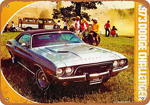 ARPINO Plaque en métal 20,3 x 30,5 cm Dodge Challenger vintage décoration d'intérieur