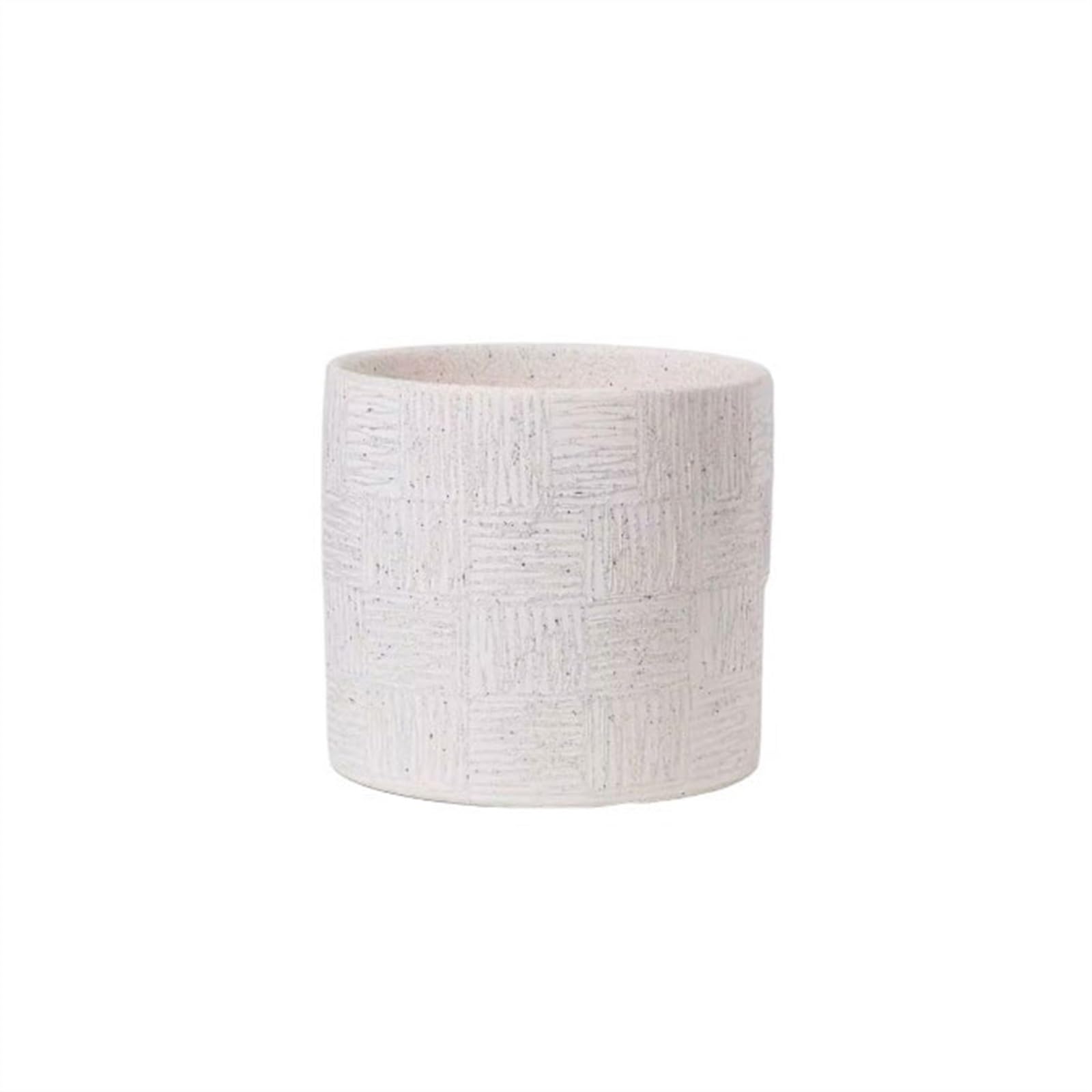 SDA287MZ Simple Large Ceramic Flower Pot Home Living Room Indoor Creative Luxury of Planting Green Potted Plants Multifunction(White,Small)