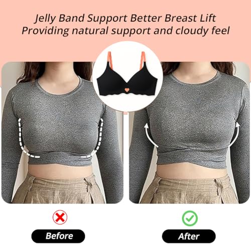 Image of Women Bra Panty Set Soft Natural Support Seamless Backless Summer Bra Panties Set | Adjustable Straps and Heart Design Lingerie Set | Women's Suit Push-Ups Sports Underwear Bra Set