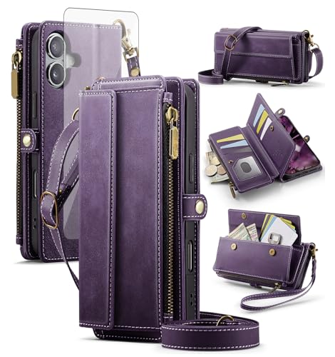 Housse iPhone 16 Plus avec porte-cartes et rabat de protection intégral
