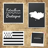 Fotoalbum Bretagne: Erinnerungsalbum zum Einkleben von Urlaubsfotos - Urlaub in der Bretagne (Frankreich) - 110 Seiten (Blanko) 21cm x 21cm