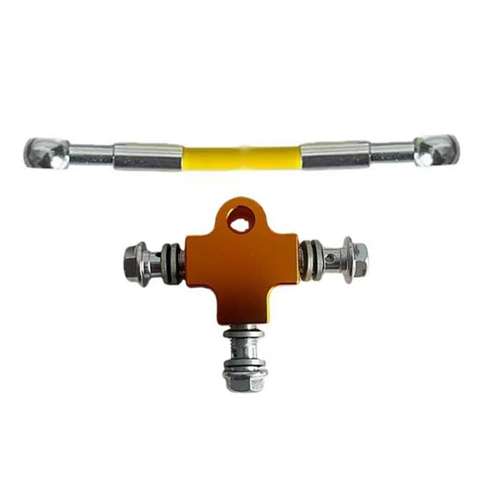 Motorbike Brake Line 0°-0° Motorcycle M10X1.25 Hydraulic Clutch Brake Hose Line 3 Way Adapter Connector Oil Pipe 10cm-500cm AN3 Accessories(120cm)