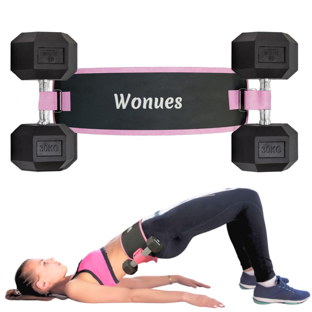 Wonues Exercise Hip Thrust Belt for Gym & Pilates, Unisex Weight Lifting Support with Versatile Use for Kettlebells, Dumbbells & All Weights - Essential Exercise Equipment for Enhanced Workouts